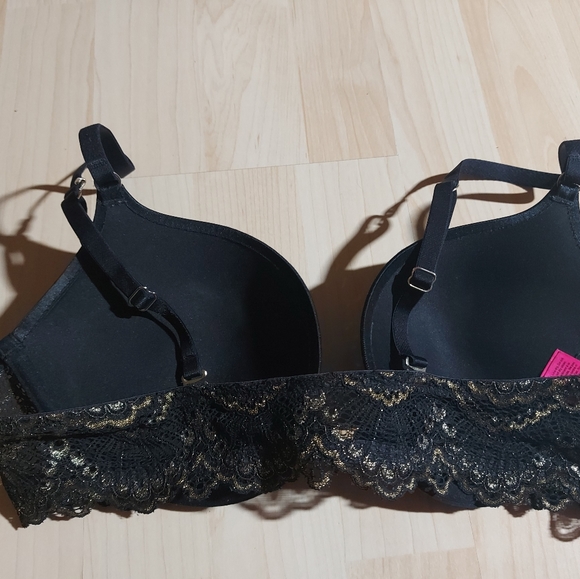 La Senza Black & Gold Rhinestone Bra - Picture 2 of 7